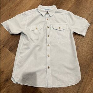 Men's Patagonia Light Blue Short Sleeve Fishing Shirt